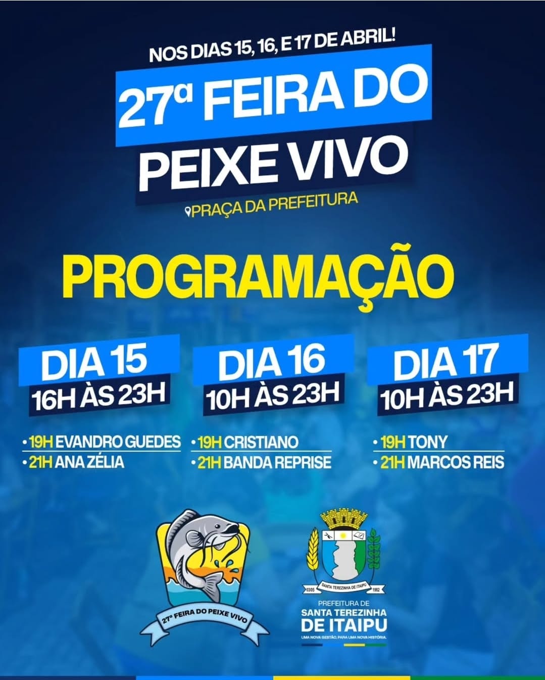 Feira do Peixe 2025 promete sabor, música e tradição em Santa Terezinha de Itaipu